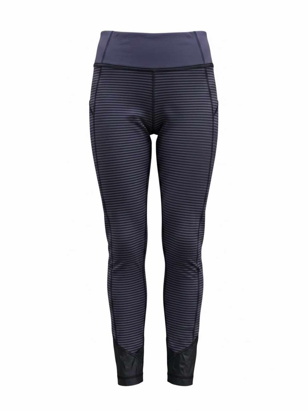 Rare Lululemon Pace Queen Tight Wee Stripe Blue Black 7/8 Leggings Run